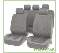 HURRISE couvercles de siège d'auto Couvre d'auto de voiture Universal Car en cuir Pu de auto outillage Tire-lait électrique Gris 2