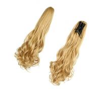 HURRISE Extension en Queue de Cheval Cheveux Humains, Longue Queue de Cheval Extension Clive Griffe Pondeur Cheveux Synthétiques Coiffures Pondes Poix avec Clamp/Holder Griffe (SH88 28)