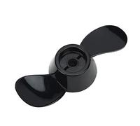 HURRISE Hélice de Moteur de Pêche à la Traîne, Hélice de Forage épaissie pour Kayak, de Moteur de Pêche à la Traîne en Plastique, de Remplacement à 2 Pales pour 12 V 24 V Noir