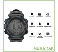 HURRISE HEP Sports Watch Men de montre numérique avec calendrier et réveil d'alarme étanche à la lumière de lunettes montre Bleu