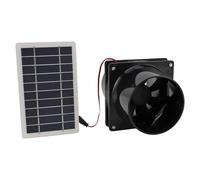 HURRISE Ventilateur d'extraction à énergie Solaire, Ventilateur Solaire de Refroidissement Efficace 10 W 12 V avec Panneau Solaire + Ventilateur étanche 6 Pouces | Ventilateur