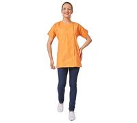 Hurry Jump Blouse médicale Femme infirmière Aide Soignante Soins Domicile 3 Poches 5 Pressions Couture 5 Files Popeline Orange TL