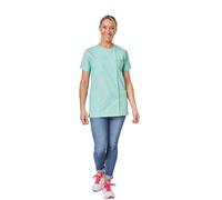 Hurry Jump Blouse médicale Femme infirmière Aide Soignante Soins Domicile 3 Poches 5 Pressions Couture 5 Files Popeline Nil Green TS