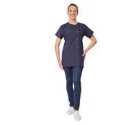 Hurry Jump Blouse médicale Femme infirmière Aide Soignante Soins Domicile 3 Poches 5 Pressions Couture 5 Files Popeline Blue Navy TL