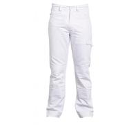 Hurry Jump Pantalon Travail Blanc Plantalon Peintre Pantalon de Travail plaquiste Blanc de Travail sans métal Taille 40/42