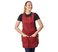 Hurry Jump Tablier Chasuble blouse chasuble tablier sans manches femmes par lien tissu sergé BURGUNDY LIS BURGUNDY Taille unique