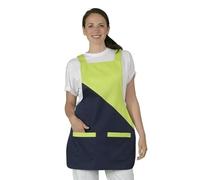 Hurry Jump Tablier chasuble Tablier sans manches femme type blouse chasuble anis et marine prt aux poches anis