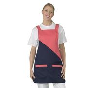 Hurry Jump Tablier chasuble Tablier sans manches femme type blouse chasuble noir et fuschia prt aux poches noirs