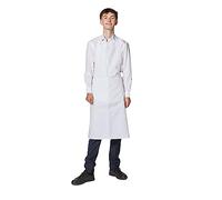 Hurry Jump - Tablier Cuisine Homme Professionnel Tablier de Cuisine Femme, Unisexe, 2 Poches, Ajustable, Élégant, Confortable, Pour Restaurant, Barbecue, Café, Serveurs, École, Blanc, TU