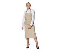 Hurry Jump - Tablier Cuisine Homme Professionnel Tablier de Cuisine Femme, Unisexe, 2 Poches, Ajustable, Élégant, Confortable, Pour Restaurant, Barbecue, Café, Serveurs, École, Beige, TU