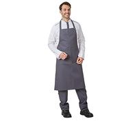 Hurry Jump - Tablier Cuisine Homme Professionnel Tablier de Cuisine Femme, Unisexe, 2 Poches, Ajustable, Élégant, Confortable, Pour Restaurant, Barbecue, Café, Serveurs, École, Gris Foncé, TU