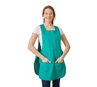 Hurry Jump Tablier sans manches femme type blouse avec patte réglage Pressions S VERT OPALE