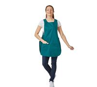 Hurry Jump Tablier sans manches femme type blouse chasuble avec patte réglage pressions coloris VERT FONCE LIS VERT FONCE