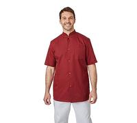 Hurry Jump Tunique médical Blouse de Travail médical infirmer dentisite ergothérapeute Blouse médicale Homme Tissu Oeke Tex Polyester Coton Burgundy COL Officier T3