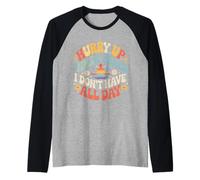 Hurry Up Inner Peace I Don't Have All Day Yoga Mood |- Manche Raglan
