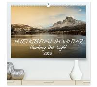 Hurtigruten im Winter - Hunting the light (hochwertiger Premium Wandkalender 2026 DIN A2 quer), Kunstdruck in Hochglanz: Norwegens Landschaft vom Hurtigrutenschiff aus gesehen