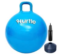 Hurtle Ballon Sauteur Marbré 3-12 Ans, Bleu Marine, Poignée, Pompe et Cônes