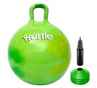 Hurtle Ballon Sauteur Marbré 3-12 Ans, Vert Citron, Poignée, Pompe et Cônes