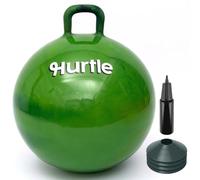Hurtle Hopper Ballon Sauteur pour Enfants de 3 à 12 Ans avec poignées, gonfleur et cônes en Plastique pour intérieur et extérieur Entraînement d'équilibre