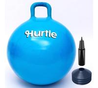 Hurtle Hopper Ballon Sauteur pour Enfants de 3 à 12 Ans avec poignées, gonfleur et cônes en Plastique pour intérieur et extérieur Entraînement d'équilibre