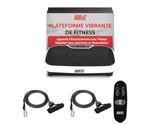 Hurtle Plateforme Vibrante de Gym à Domicile pour l’Entraînement de Tout Le Corps- Machine Musculation- Plaque Vibrante Perte de Poids Rapide avec Bandes de Résistance, Télécommande,Vitesse Réglable