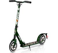 Hurtle Trottinette 2 Roues Réglable - Scooter Pliable Portable avec Guidon T-Bar, Plateau Antidérapant, pour Enfants Adolescents Adultes, Sangle de Transport Incluse