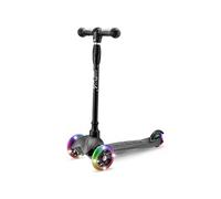 Hurtle Trottinette Enfants - 3 Roues - avec Roues LED Lumineuses - Hauteur réglable - Surface antidérapante - Noir