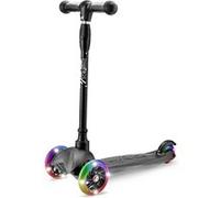 Hurtle Trottinette Enfants - 3 Roues - avec Roues LED Lumineuses - Hauteur réglable - Surface antidérapante - Noir Noir