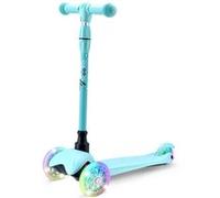 Hurtle Trottinette pour Enfants - 3 Roues - Roues LED Illuminantes - Hauteur réglable- Turquoise