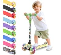 Hurtle Trottinette pour Tout-Petits, Trottinette 3 Roues pour Enfants avec Roues LED, Guidon Réglable (25''-28,55''), Plateau Antidérapant, Trottinette Micro Légère pour Amusement Intérieur/Extérieur