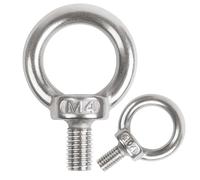 huruirui 10pcs Anneau de Levage M4 Boulon à Oeil Acier Inoxydable 304 A2-70 Anneau a Visser Piton à Oeil Filetage Mâle pour Fixation, Suspension Intérieur et Extérieur