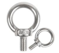 huruirui 10pcs Anneau de Levage M6 Boulon à Oeil Acier Inoxydable 304 A2-70 Anneau a Visser Piton à Oeil Filetage Mâle pour Fixation, Suspension Intérieur et Extérieur
