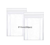 huruirui 9x13cm Sachet Plastique Transparent 200Pièces Refermables Pochon Petit Emballage Sac Plastique Sacs en plastique Fort et Robuste au Stockage Hermétique de Petits Objets Sachet 100μm