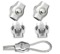 huruirui M10 Serre Câble Acier Serre Cable Acier Inox 304 Clip Serre Corde Pince Cable Simplex Clips Pour Les Chantiers de Construction et Les Navires Corde à linge 4pcs
