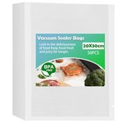 huruirui Sac Sous Vide Alimentaire 50pcs 20X30cm Sac Congelation Sous vide pour Machine Sous Vide Sans BPA pour la Conservation des Aliments et la Cuisson