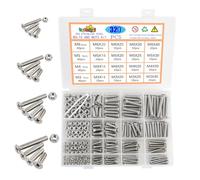 huruirui Vis et écrous boulons M3 M4 M5 M6 304 Vis à Tête Plate en Acier Inoxydable Kit D'écrous à Vis pour Machine Hexagonale avec Boîte de Rangement 320pcs