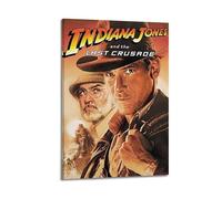 HURYEORHYH Indiana Jones And The Last Crusade 1989 (1) Poster mural vintage décoratif sur toile pour salon, chambre à coucher, 50 x 75 cm, style cadre