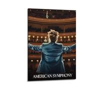 HURYEORHYH Jon Batiste American Symphony 1 - Impression d'art mural vintage - Peinture décorative sur toile pour salon, chambre à coucher - 30 x 45 cm - Style cadre