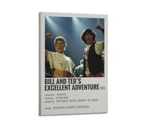 HURYWRTTH Bill & Ted - Impression sur toile « Excellente aventure » - Impression sur toile vintage pour salon, chambre à coucher - 50 x 75 cm - Style rétro - Avec cadre