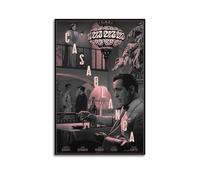 HURYWRTTH Casablanca Poster sur toile style rétro pour salon, chambre à coucher, 50 x 75 cm, sans cadre