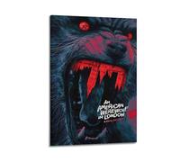 HURYWRTTH Impression sur toile « An American Werewolf in London » - Décoration murale décorative - Style rétro - Pour salon, chambre à coucher - 20 x 30 cm - Style rétro - Cadre