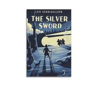 HURYWRTTH Impression sur toile « The Silver Sword » - Impression sur toile vintage pour salon, chambre à coucher, chambre - 20 x 30 cm - Style rétro - Sans cadre