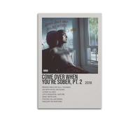 HURYWRTTH Poster sur toile Lil Peep Come Over When You're Sober Pt. 24 x 90 cm, style rétro, décoration murale sans cadre, pour salon, chambre à coucher, 60 x 90 cm