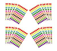 Husalsea 20 feuilles Gommettes Autocollantes, 70 pièces, 19mm Gommettes Rondes Multicolore, Pour Jardin d'enfants, École, Bureau, Enfant 10 couleurs
