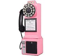HUSANGGE Téléphone Filaire Mural Vintage Téléphone/téléphone Rétro Modèle Créatif Décoration Murale Fixe pour Bureau Bar Café,Rose,Pleasant63