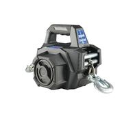 Husar Winch Treuil à Perceuse Portable 680 kg | 1500 lbs - Treuil Avec Corde Synthétique De 12 m De Long, Couleur Noire - Ideal pour industrie, Remorqueur, Remorque