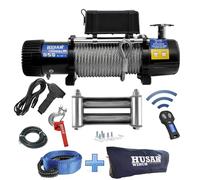 Husar Winch Treuil électrique 12000 lbs | 5443 kg 24V avec Corde en Acier 25m x 9.5mm,Commande sans fil,Transmission Planétaire à 3 étages,Idéal Pour,Véhicules Tout-Terrain,Véhicules 4x4,OFF-ROAD