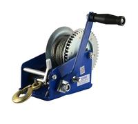 Husar Winch Treuil Manuel 3500 lbs 1587 kg avec Corde en Acier 10 mètres, fabriqué en acier inoxydable, frein à cliquet, simple effet, pour bateaux, remorques, industrie