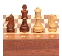 Husaria Ensemble de Jeu d'Échecs en Bois de Tournoi Professionnel Staunton No. 4 avec 2 Dames Supplémentaires, Rois de 7.6 centimètres