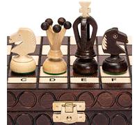 Husaria Européen International Jeu d'échecs en Bois, "King's Classic" - Ensemble de Jeu d'échecs de Petite Taille de 28,8 centimètres